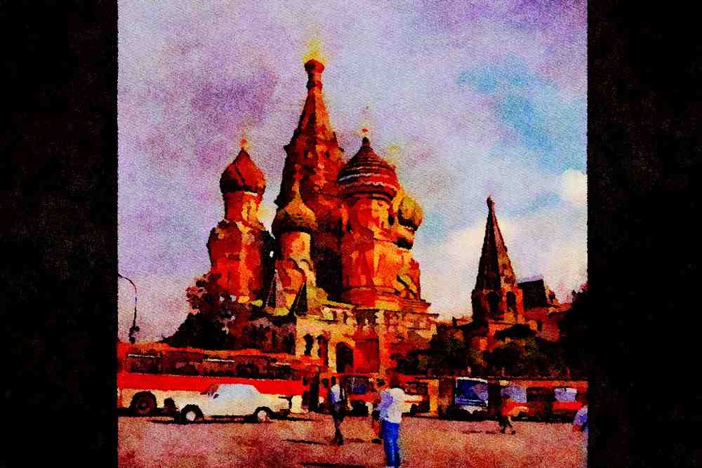 776066 St. Basil's Cathedral, Moscow, Russia A4 Limited Edition Watercolour Print