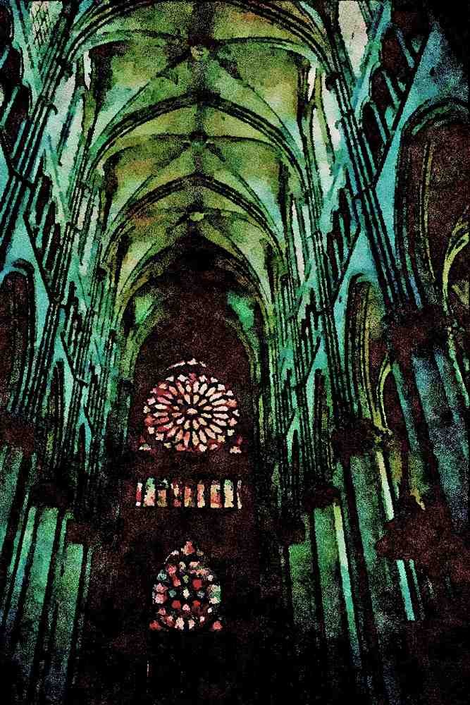 776067 Cathedral, Reims, France A4 Limited Edition Watercolour Print