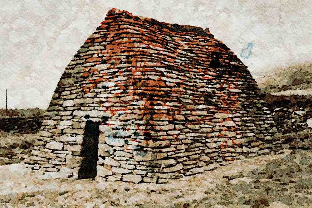 776070 Gallarus Oratory, Kerry County, Ireland A4 Limited Edition Watercolour Print