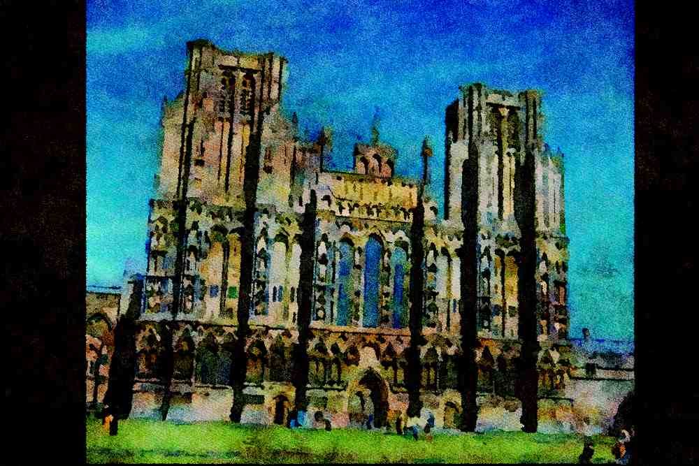 776072 Wells Cathedral, Somerset, England A4 Limited Edition Watercolour Print