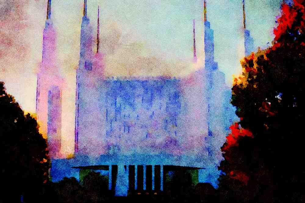 776082 Temple, Washington, D.C., U.S.A. A4 Limited Edition Watercolour Print