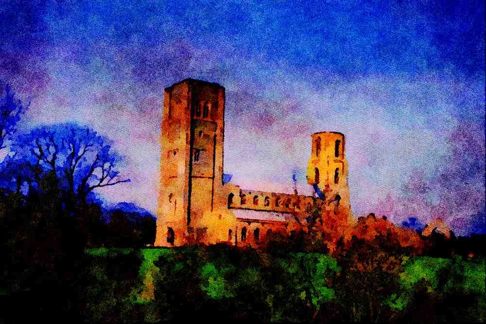 776083 Wymondham Abbey, Norfolk, England A4 Limited Edition Watercolour Print