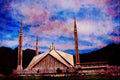 776090 Shah Faisal Mosque, Pakistan A4 Limited Edition Watercolour Print