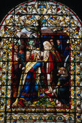 777012 Stained Glass Window, St. Alkmund's Parish Church, Whitchurch, England A4 Photo Print