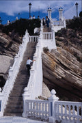 777029 Looking Up The Steps To Church Plaza, Benidorm, Spain A4 Photo Print
