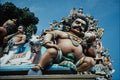 777086 Deities, Sacred Cow And Devil On A Modern Temple, Hampi, India A4 Photo Print