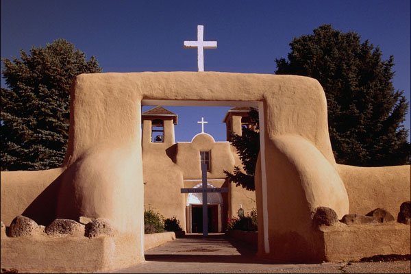 777098 San Francisco De Asis, Taos, New Mexico, U.S.A. A4 Photo Print