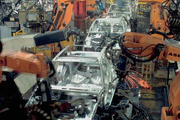 779015 Robotic Welding, Car Factory A4 Photo Print