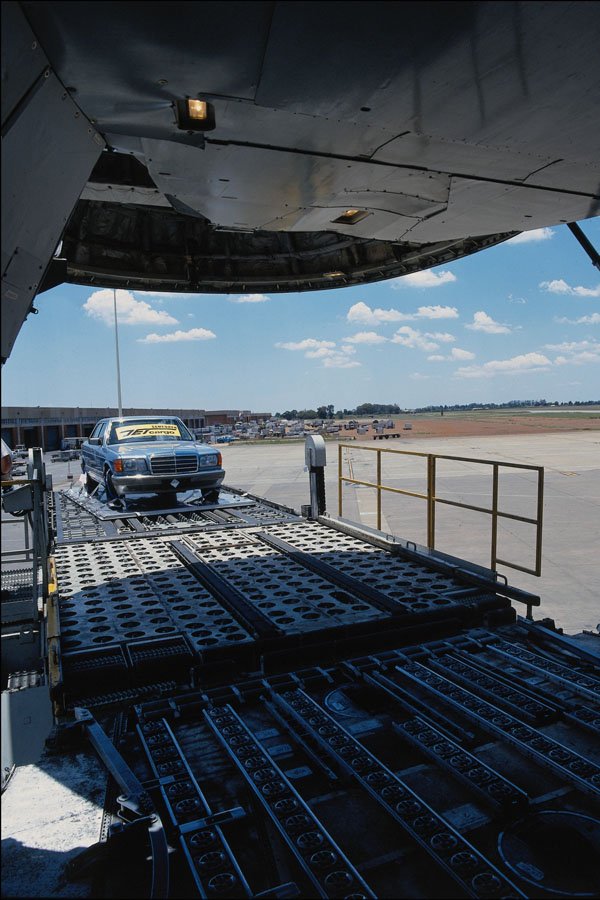 779063 Aircraft Cargo Loading, Mercedes Benz A4 Photo Print