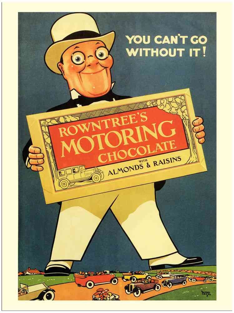 78 19 Rowntrees Motoring Chocolate 1920S advert A4 Photo Print