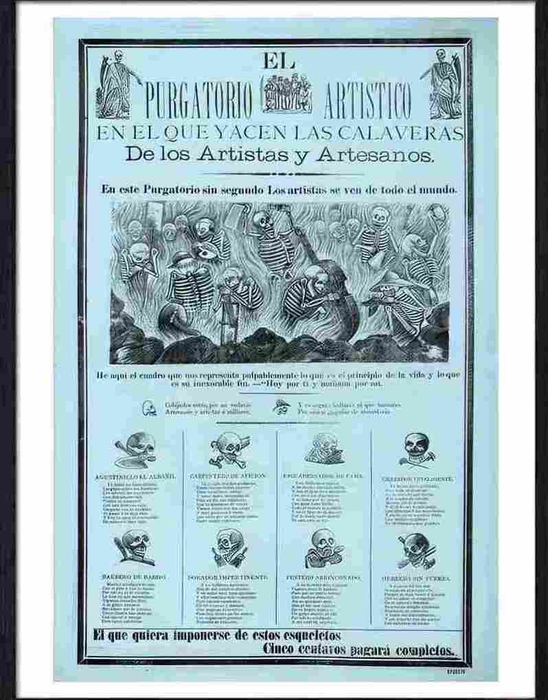 78 calaveras mexican day of the dead Advert A4 Photo Print