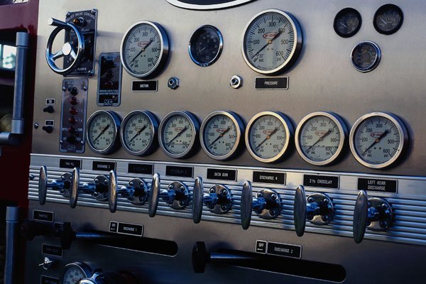 780044 Fire Truck Gauges A4 Photo Print