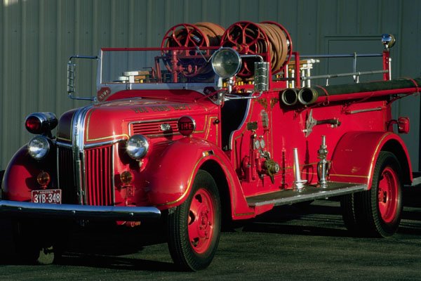 780065 Seagrave Fire Engine, Redlands, California Fire Department, U.S.A. A4 Photo Print