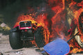 780071 Quad Motorcycle And Surfboard Burn During Riot A4 Photo Print
