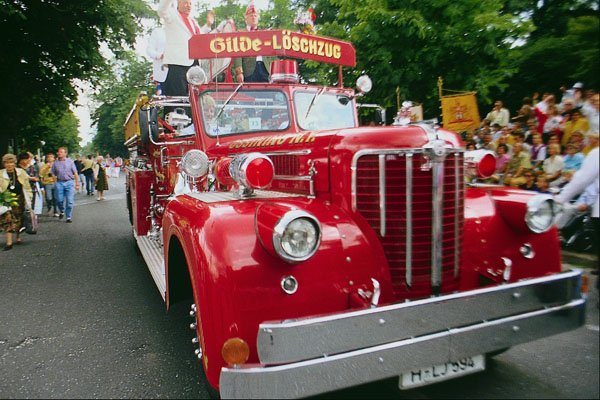 780075 Rifle Festival, Fire Brigade Float In The Procession A4 Photo Print