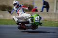 780090 Motorcycle Road Race, Rider Falling From Machine A4 Photo Print