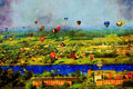 781010 Over The Village A4 Limited Edition Watercolour Print