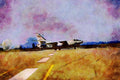 781017 McDonald Douglas B 66 _Sky Warrior_ A4 Limited Edition Watercolour Print