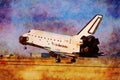 781020 Space Shuttle Discovery, Mojave Desert, California, U.S.A. A4 Limited Edition Watercolour Print
