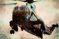 781021 Presidential Helicopter Arriving At Pointe Du Hoc A4 Limited Edition Watercolour Print