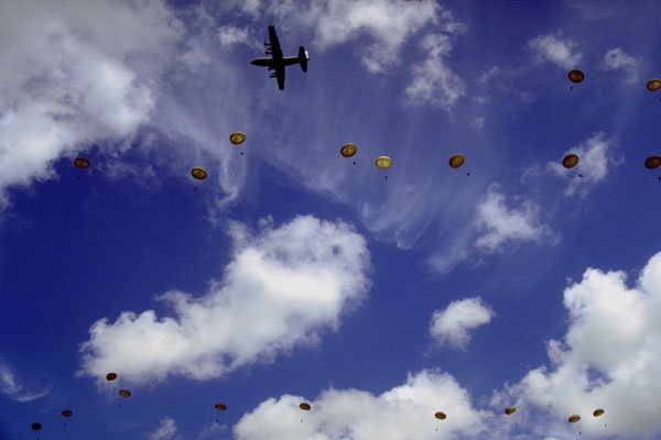 781022 Parachute Jump From Dakotas, Airborne Divisions, Amfreville A4 Photo Print