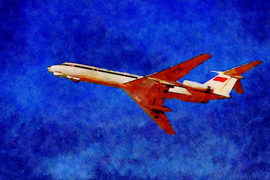 781031 Ilushin 86 Airbus, Russia A4 Limited Edition Watercolour Print