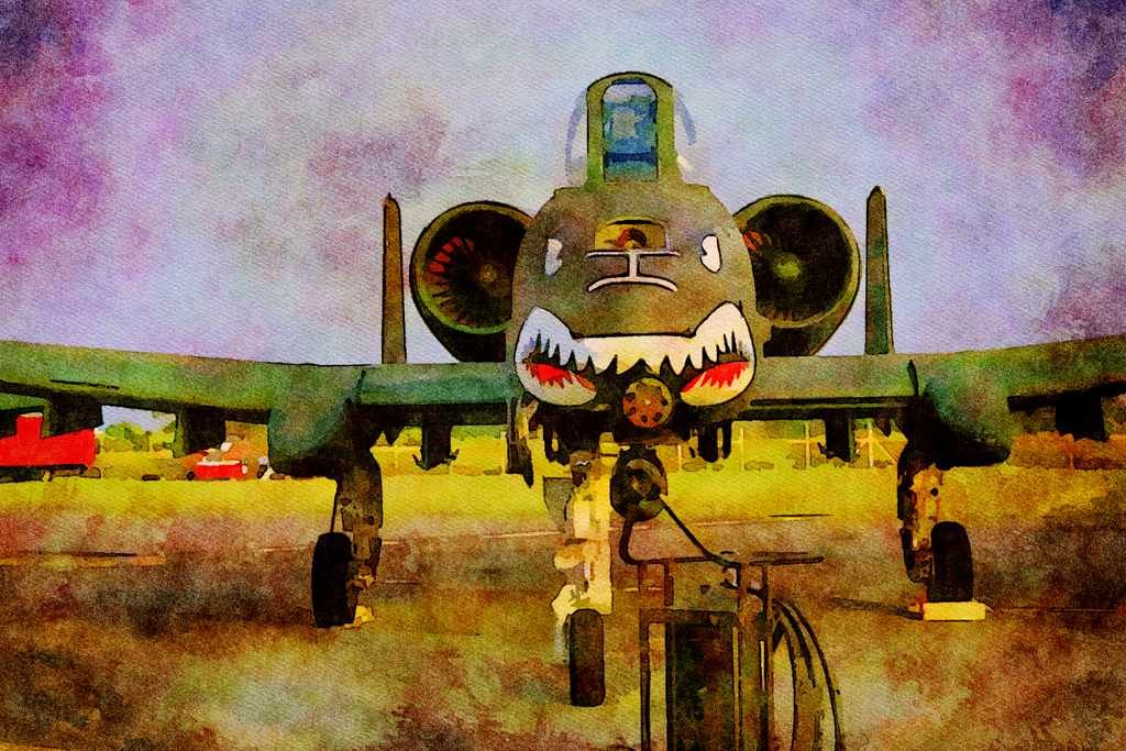 781032 American A10, Ground Attack A4 Limited Edition Watercolour Print