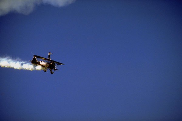 781050 Walking The Wings Of A Waco Biplane A4 Photo Print