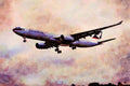 781067 Airbus A330 A4 Limited Edition Watercolour Print
