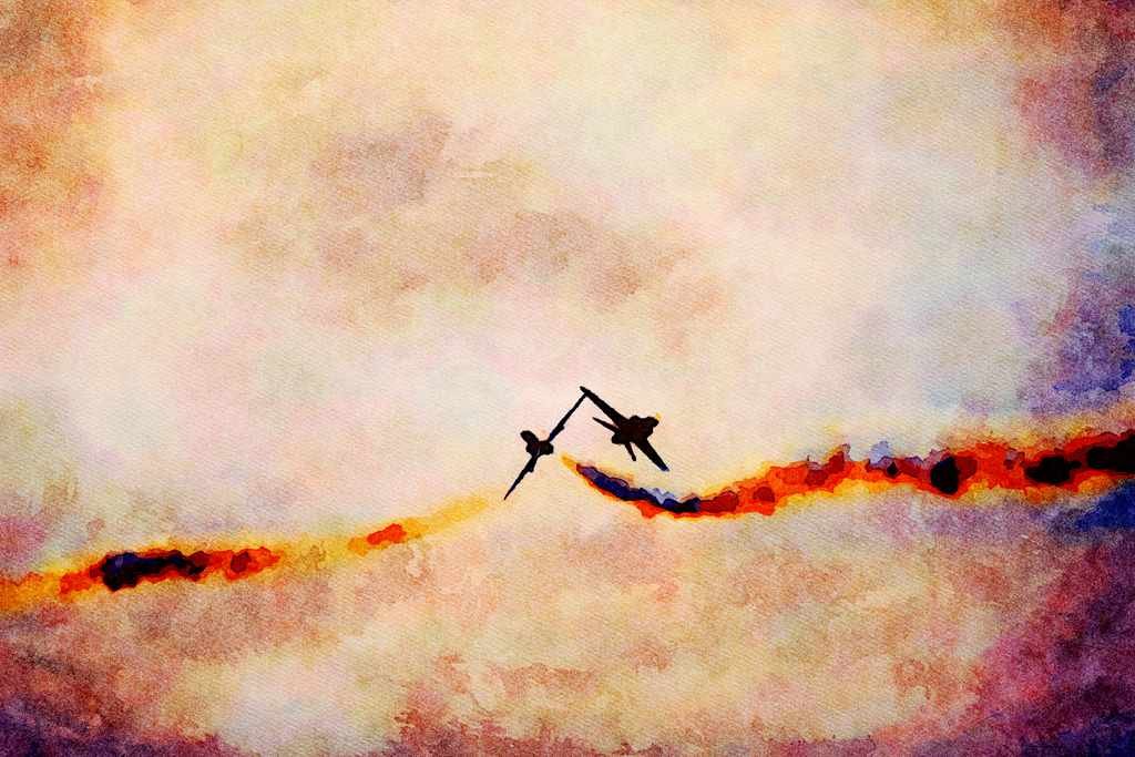 781082 Red Arrows, Hawks A4 Limited Edition Watercolour Print
