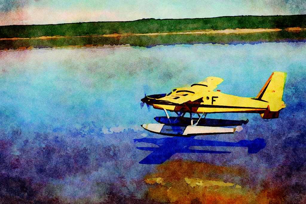 781089 Beaver, Landing On River A4 Limited Edition Watercolour Print