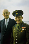 782030 Industrialist Cyrus Eaton And Soviet Cosmonaut Yuri Gagarin A4 Photo Print