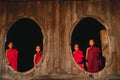 782047 Monk Boys, At Wood Monastery A4 Photo Print