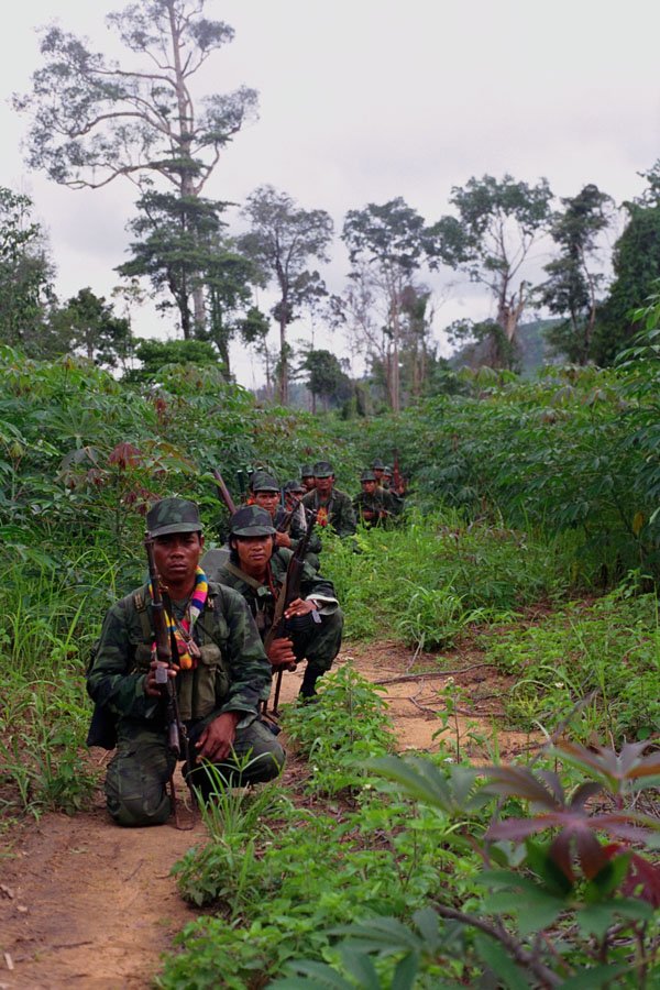 782059 Cambodian Guerrilla Fires An AK 47 A4 Photo Print