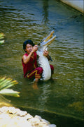 782074 Thai Alligator Show, With Trainer A4 Photo Print