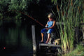 782095 Boy Fishing With Bobbin A4 Photo Print