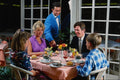 783004 Family Being Served By Waiter In Restaurant, Lanzarote, Spain A4 Photo Print