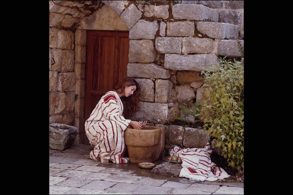 783066 Girl Bathing In Rural Surroundings A4 Photo Print