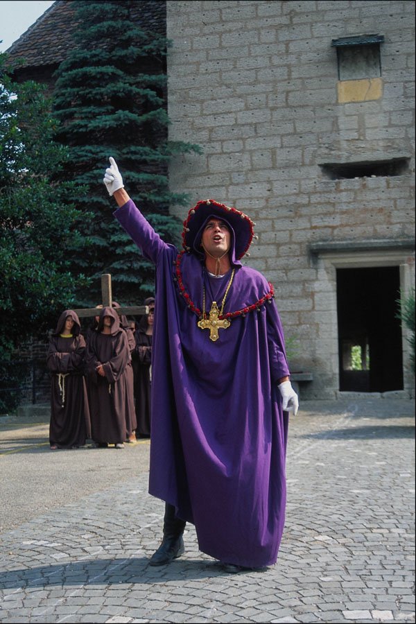 783079 Players In Medieval Play, Fribourg, Switzerland A4 Photo Print
