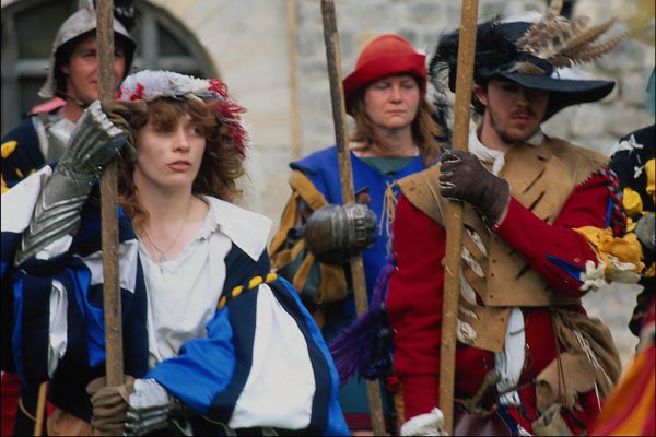783080 Review Of Troops, Knights In Continental Attire, Place Du Forum A4 Photo Print