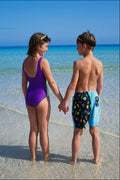 783090 Boy And Girl, In Sea A4 Photo Print