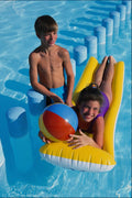 783091 Boy And Girl With Mattress, In Pool A4 Photo Print