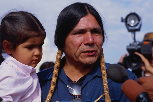 784064 John, With His Daughter Teresa, South Dakota, U.S.A. A4 Photo Print
