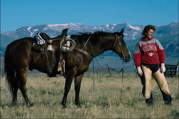 784066 Annette Is A Ranch Hand, Meetettsee, Wyoming, U.S.A. A4 Photo Print