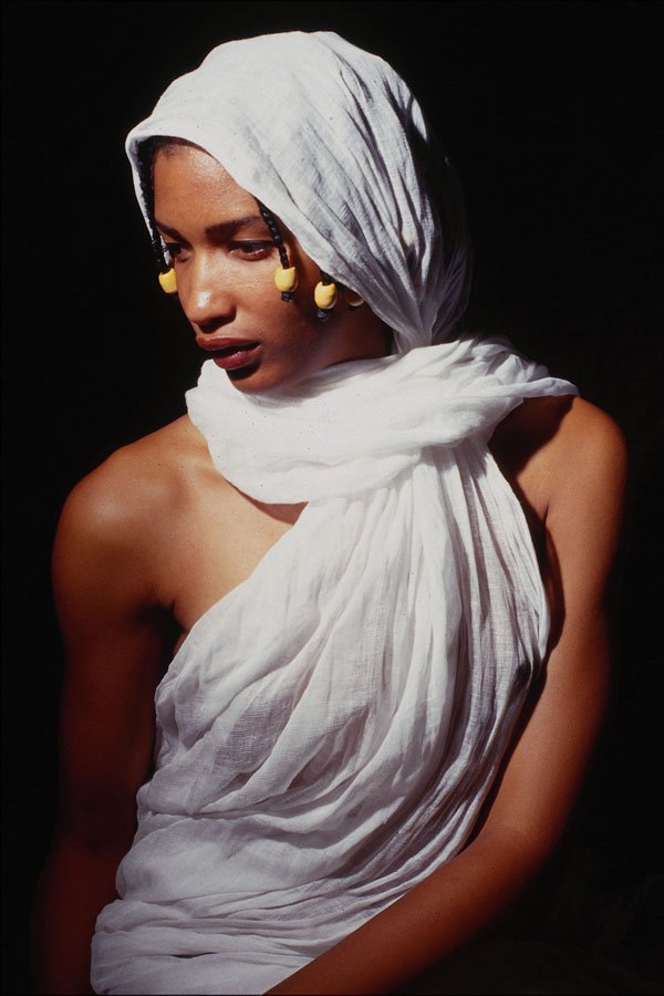 784083 Samanther, Portrait With African Outfit A4 Photo Print