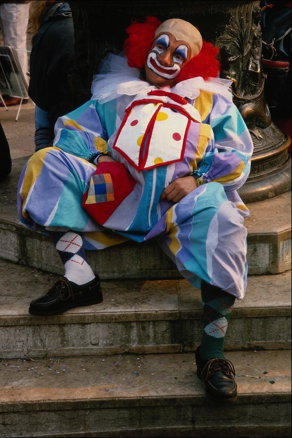 784084 Person Dressed As Clown, Venice, Italy A4 Photo Print