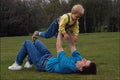 784085 Two year old Boy With Father A4 Photo Print