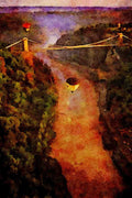 786020 Balloon Over Avon Gorge, Bristol, England A4 Limited Edition Watercolour Print