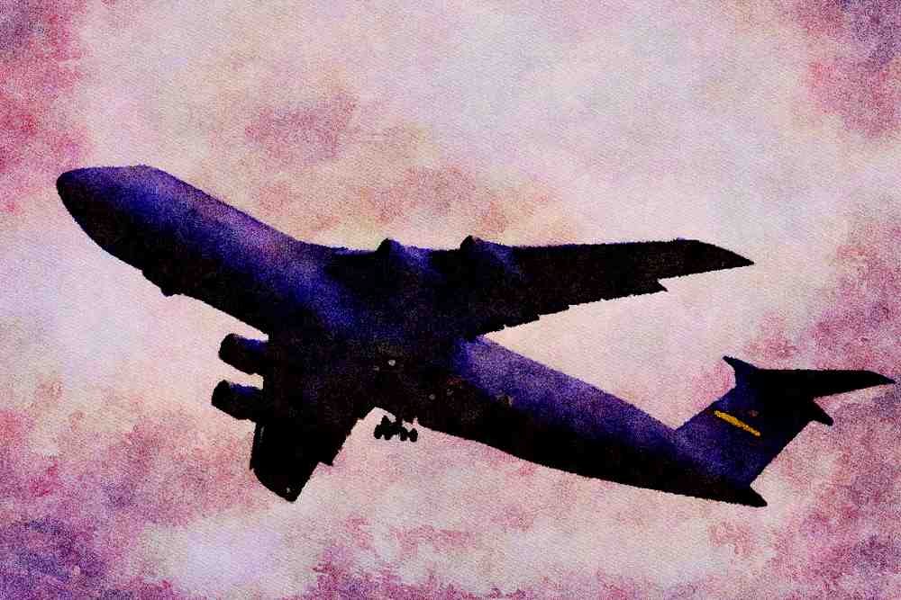 786023 Lockheed C 5B _Galaxy_ A4 Limited Edition Watercolour Print
