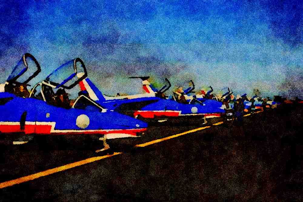 786027 Patrouille De France Display Team, Dassault_Dornier Jets A4 Limited Edition Watercolour Print